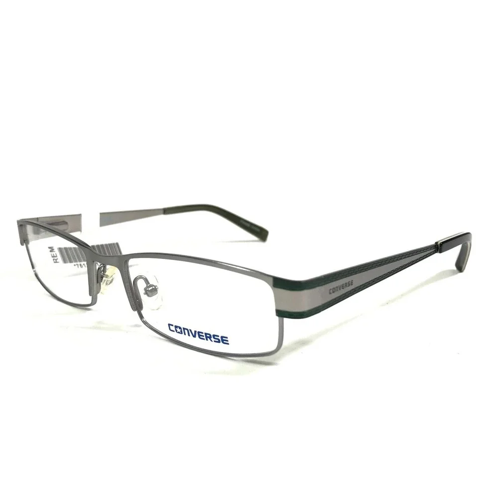 Converse Eyeglasses Frames RANDOM LIGHT GRAY Green Silver Rectangular 52-18-135